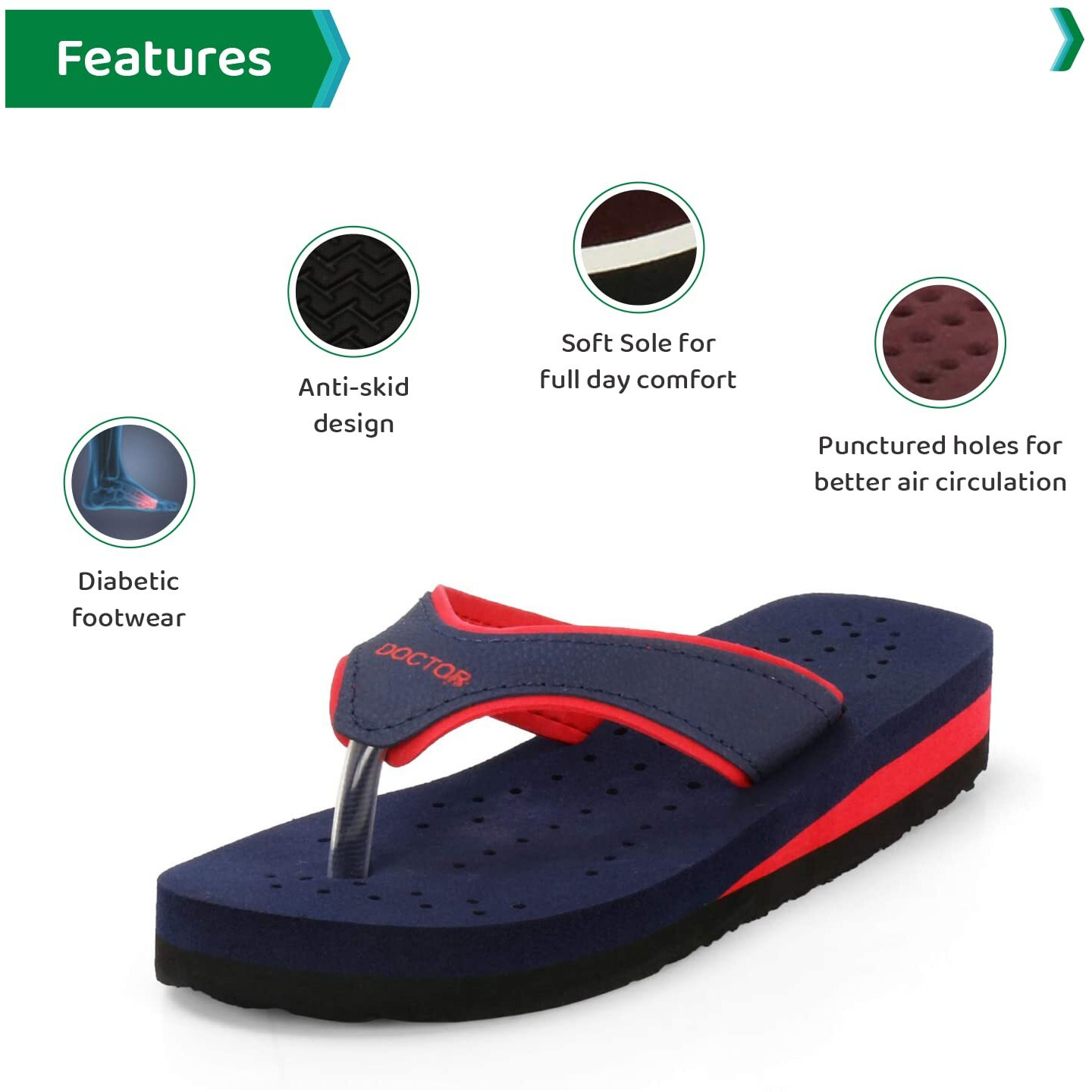 Ortho Joy Doctor Orthopedic Soft Slippers For Ladies Daily Use/Mcr Chappals For Women/Ortho Slippers Women