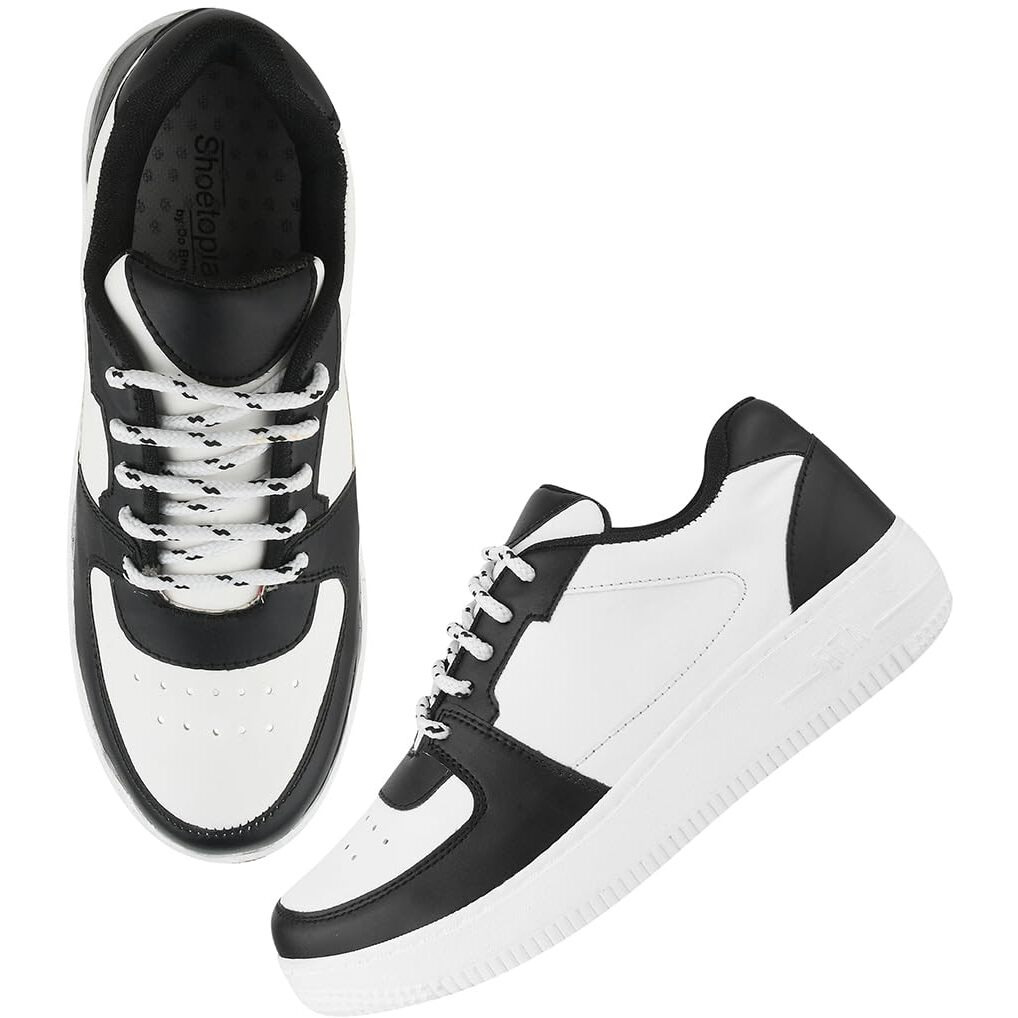 Shoetopia Sneakers, Casual Shoes, Comfortable, Walking, Running Shoes For Women & Girls Black-Eu38