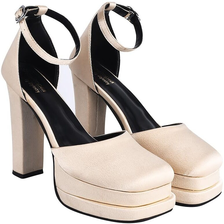 Shoetopia Womens Gift Golden Heeled Sandal - 5 Uk (Gift-Golden)-Eu38