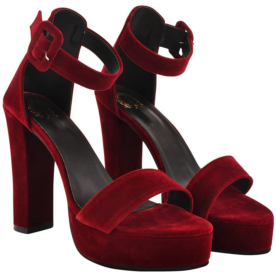 Shoetopia Women's Flat Sandal (3 Uk) /Cherry