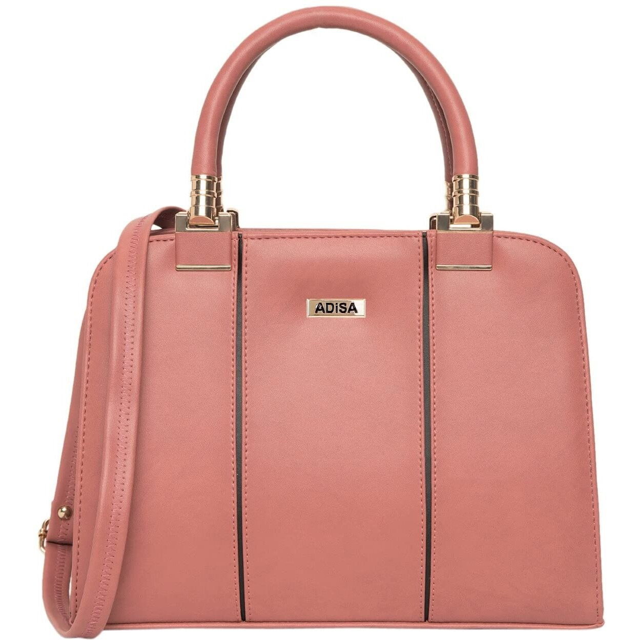 Adisa Two Tone Handbag Shoulder Bag For Women And Girls With Sling Belt (Ad4069-Pin)
