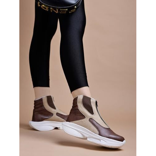 Shoetopia Ankle Top Smart Casual Tan Boots For Women & Girls /Eu36