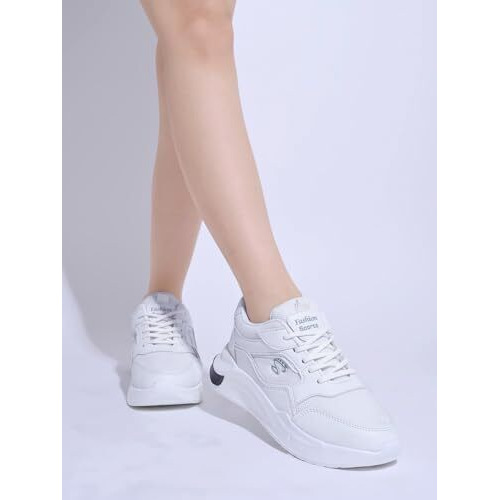Shoetopia Girls Mp White Sneaker - 4 Uk (Girls-Mp-White)