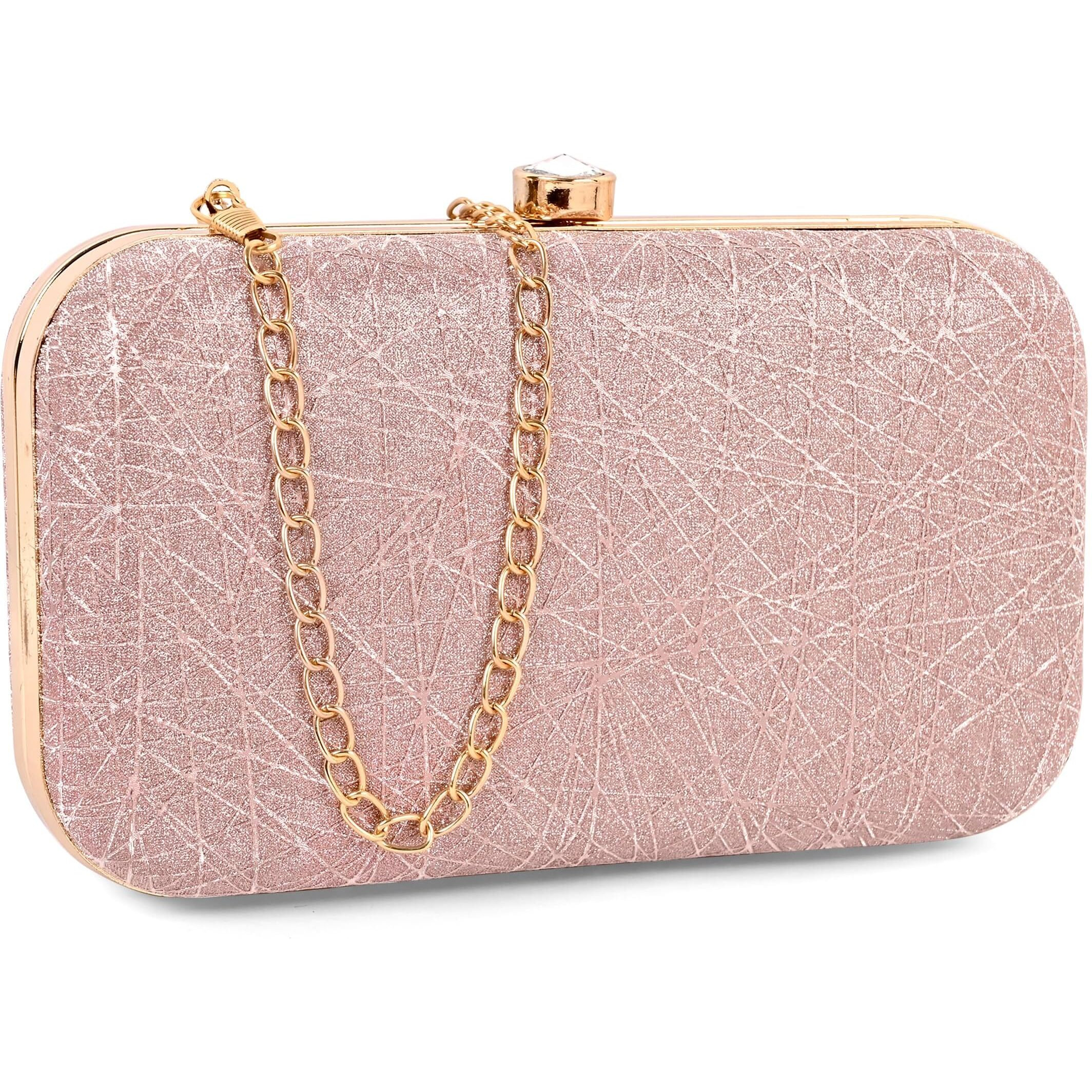 Adisa Constellation Formal Party Clutch With Gold Chain For Women And Girls (Cl106-Pin)