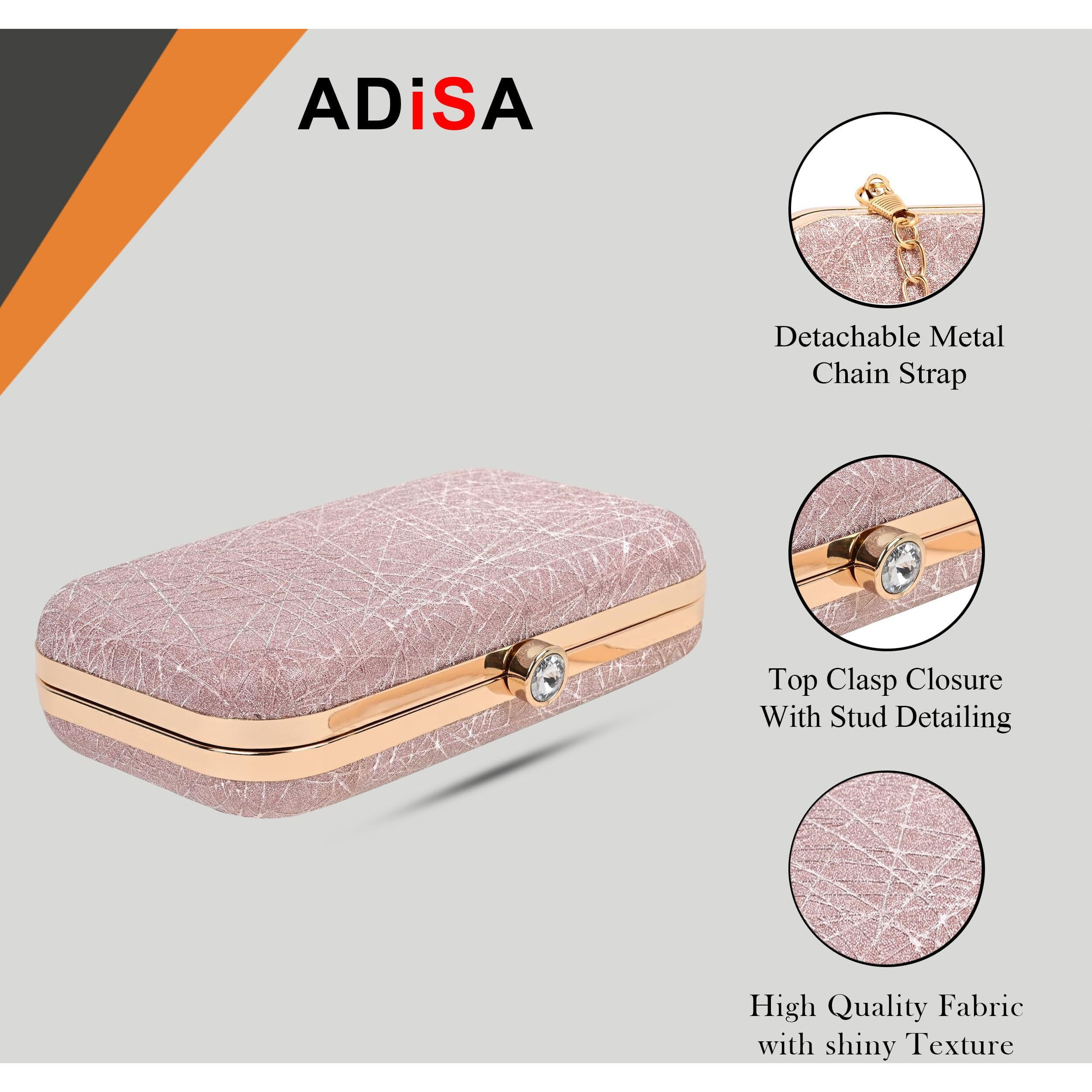Adisa Constellation Formal Party Clutch With Gold Chain For Women And Girls (Cl106-Pin)