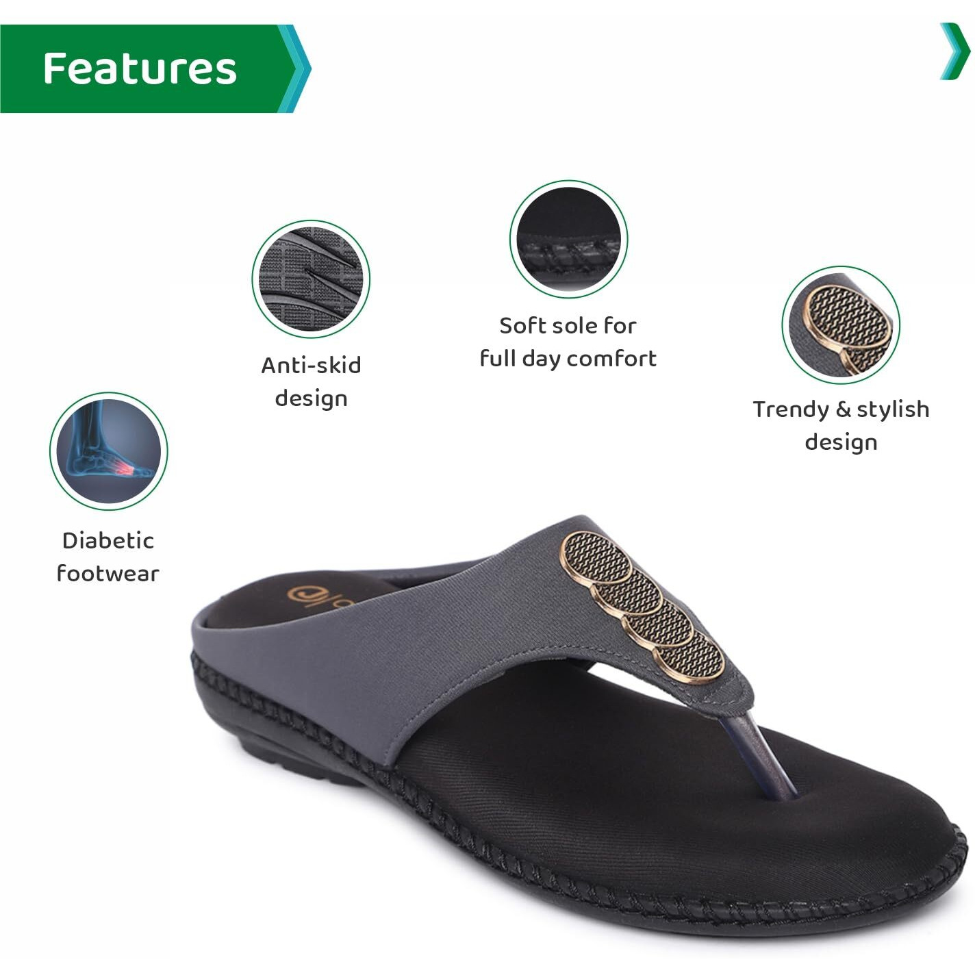 Ortho Joy Fancy Doctor Slippers | Stylish Chappal For Women | Comfortable Sandals For Womenstylish
