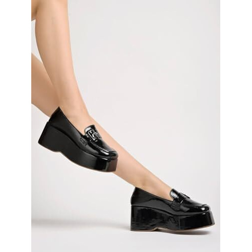 Shoetopia Women's Flat Pumps Black /Eu38 / Uk5