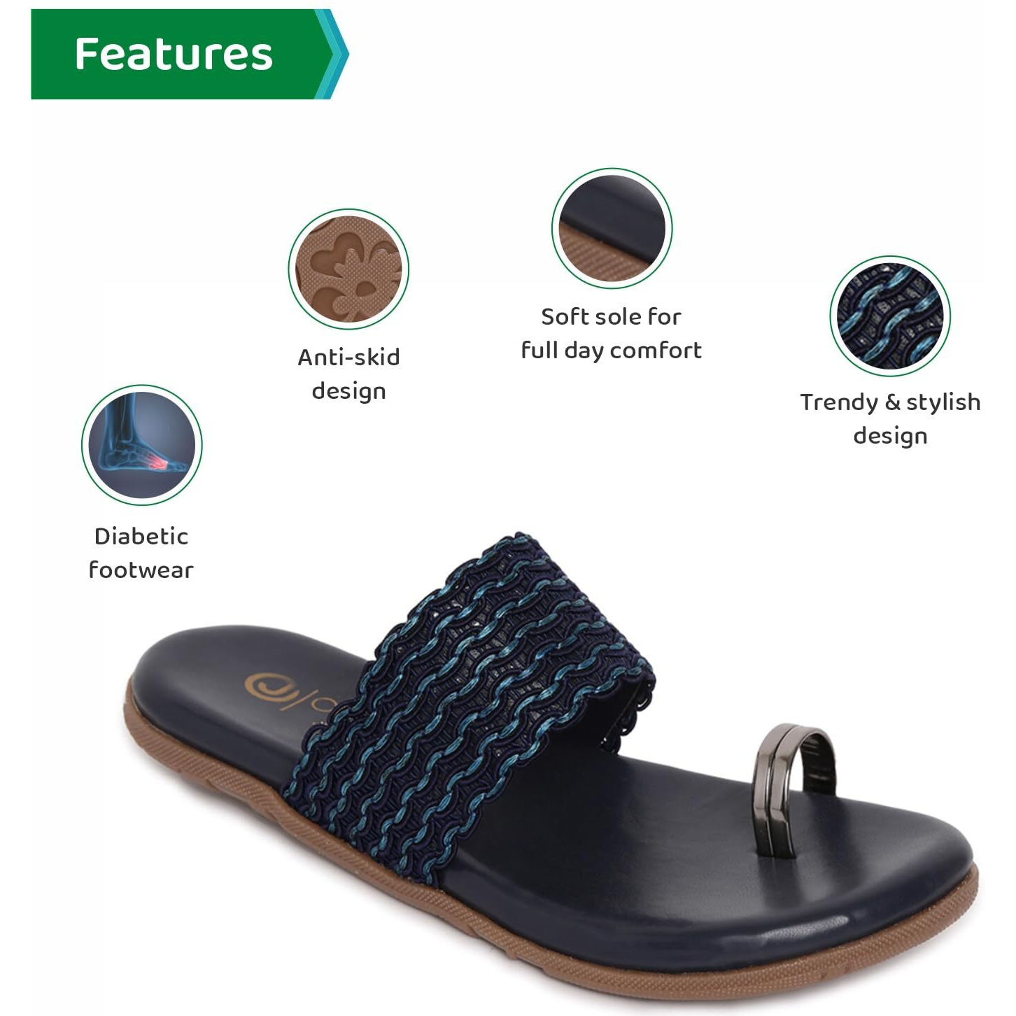 Ortho Joy Fancy Doctor Slippers | Soft Chappal For Women | Casual Flat Sandals