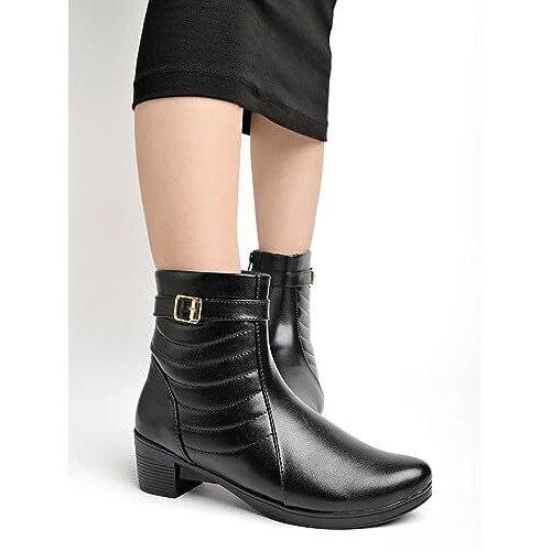 Shoetopia Girls Bt-7090 Black Ankle Boot - 6 Uk (Girls-Bt-7090-Black)