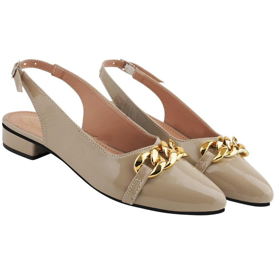 Shoetopia Women's Slip-On Ballet Flats Beige (5 Uk)