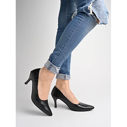 Shoetopia Girls Belly-253 Black Pump - 7 Uk (Girls-Belly-253-Black)