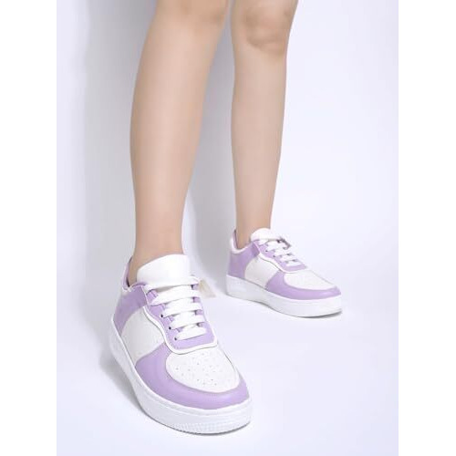 Shoetopia Women's Sneakers Purple, 3 Uk