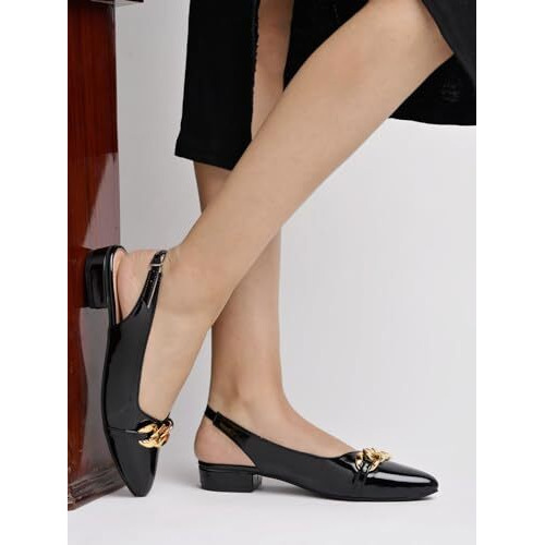 Shoetopia Women's Slip-On Ballet Flats Black