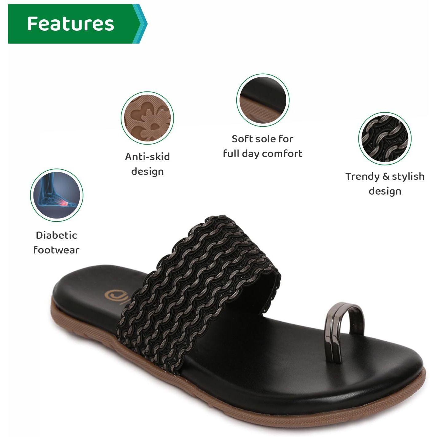 Ortho Joy Fancy Doctor Slippers | Soft Chappal For Women | Casual Flat Sandals