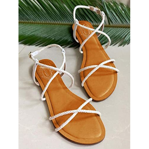 Shoetopia Women's Platform Heel Sandal-Eu41 /Uk8 /White