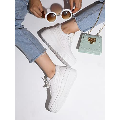 Shoetopia Girls Sneaker-Loin White Sneaker - 3 Uk (Girls-Sneaker-Loin-White)