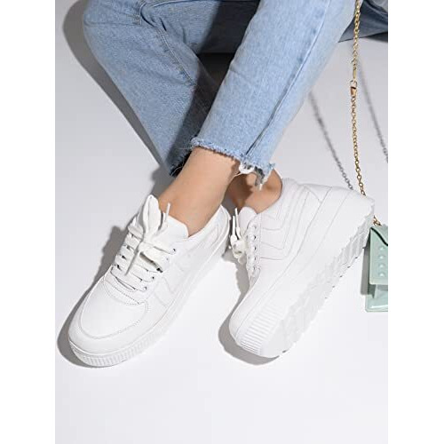 Shoetopia Girls Sneaker-Loin White Sneaker - 3 Uk (Girls-Sneaker-Loin-White)