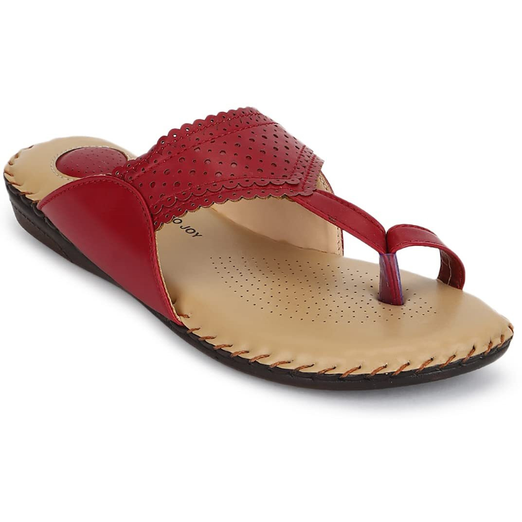 Ortho Joy Doctor Slippers | Soft Fancy Footwear For Women | Comfortable Chappal For Women Maroon Color