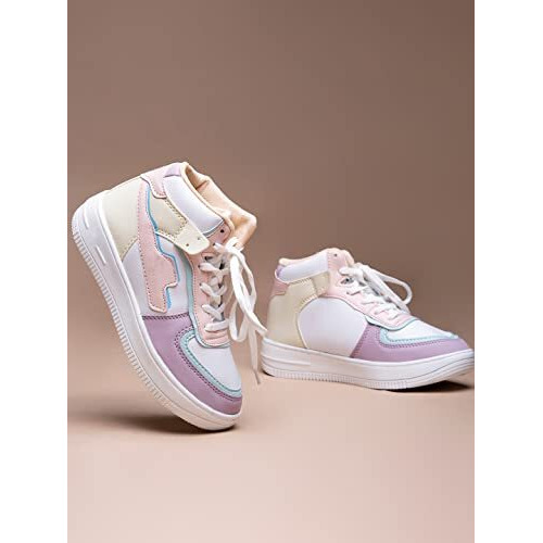 Shoetopia Girls Mla Pink Sneaker - 6 Uk (Girls-Mla-Pink)