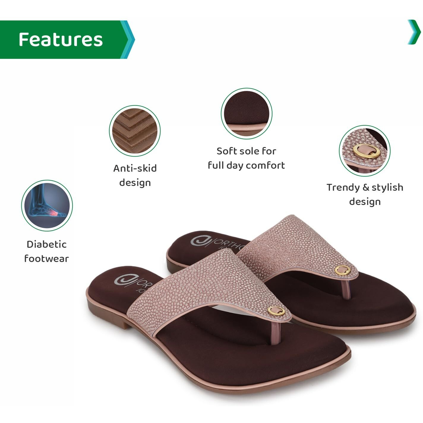 Ortho Joy Doctor Fancy Slipper For Women || Orthopedic Women's Slipper || Fancy Slippers For Women
