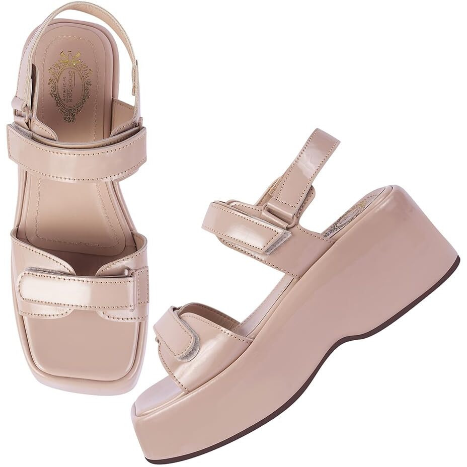 Shoetopia Women's Pink Heeled Sandal-6 Kids Uk (Club-Peach)-Eu39