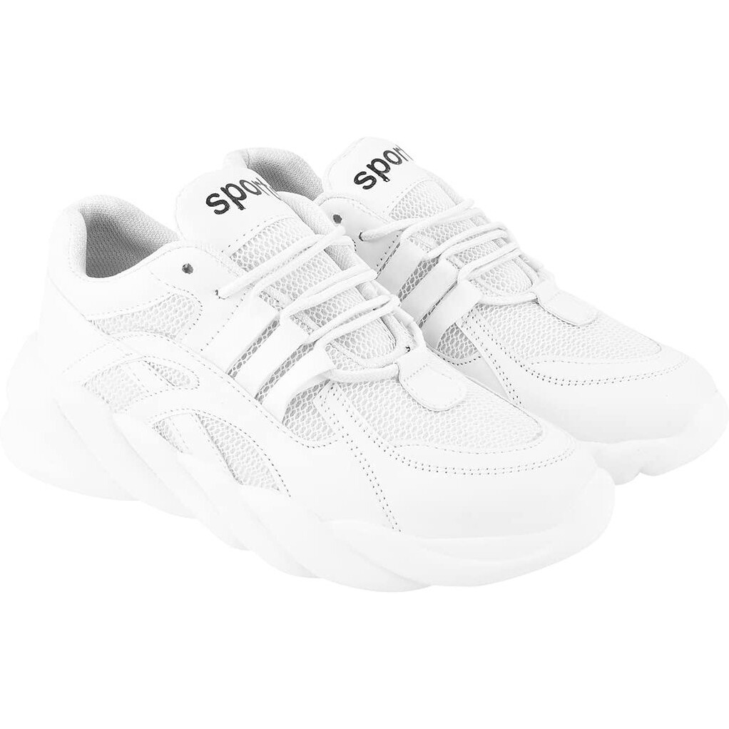 Shoetopia Smart Casual Comfortable White Sneakers For Women & Girls /Uk3-Eu36