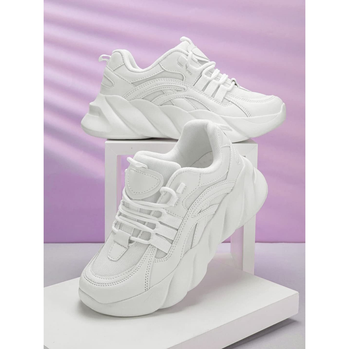 Shoetopia Smart Casual Comfortable White Sneakers For Women & Girls /Uk3-Eu36