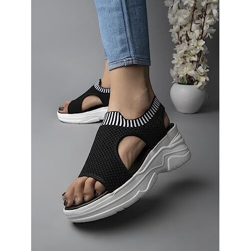 Shoetopia Girls War Black Sandal - 7 Uk (Girls-War-Black)