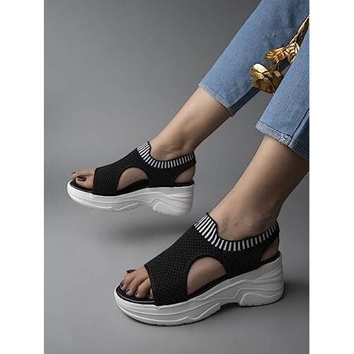 Shoetopia Girls War Black Sandal - 7 Uk (Girls-War-Black)