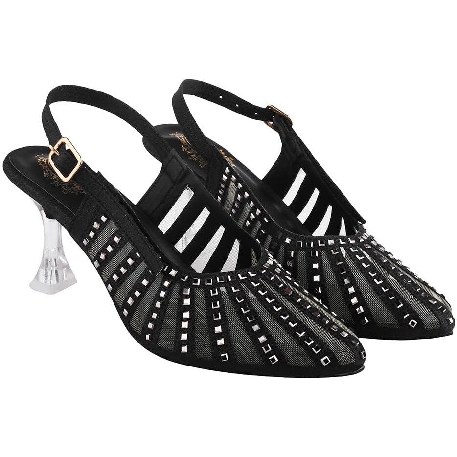 Shoetopia Pointed Toe Stylish Black Pumps For Women & Girls /Uk5-Eu38