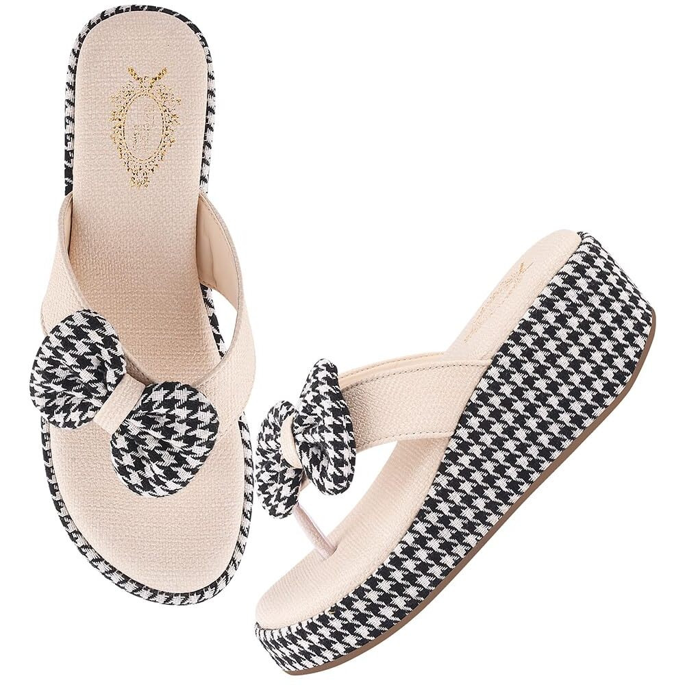 Shoetopia Womens Girls Stylish Slip On Wedges | Comfortable With Cushioned Soles | Trendy Platform Wedge Heels | Ideal For Casual, Party, Festive & Weddings Eu40 Black