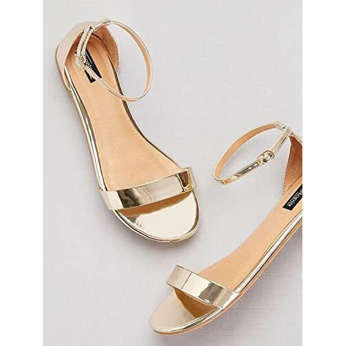 Shoetopia Girls Yari Golden Flat Sandal - 7 Uk (Girls-Yari-Golden)