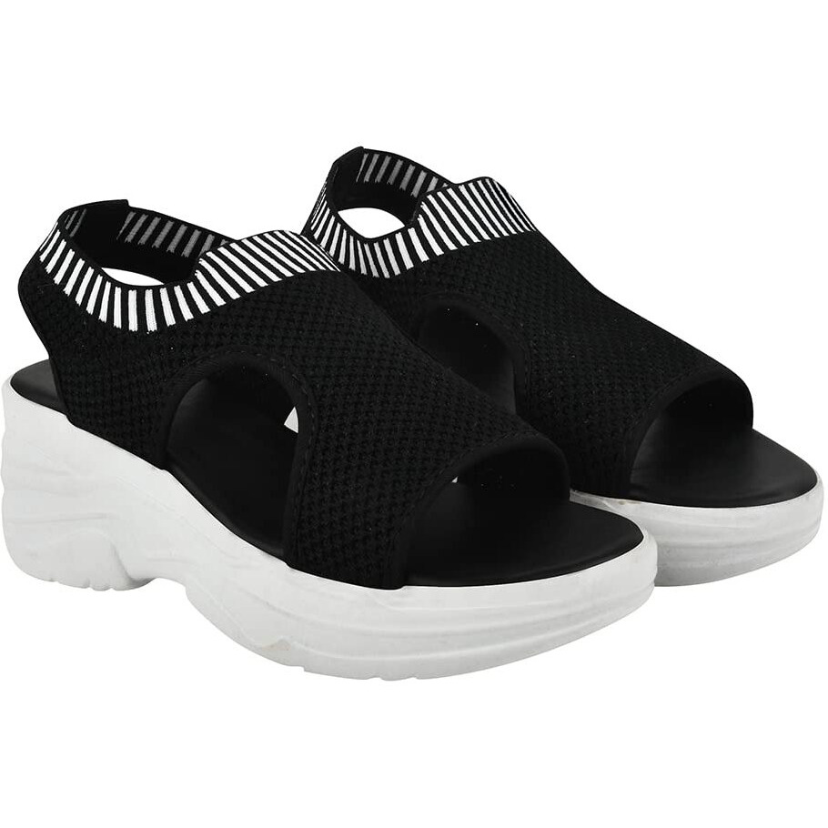 Shoetopia Girls War Black Sandal - 3 Uk (Girls-War-Black)