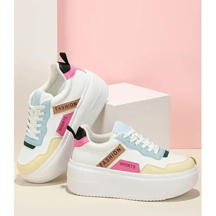 Shoetopia Women's Slip-On Sneakers White, 7 Uk