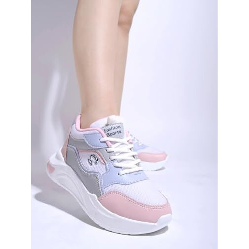 Shoetopia Girls Mp Pink Sneaker - 7 Uk (Girls-Mp-Pink)