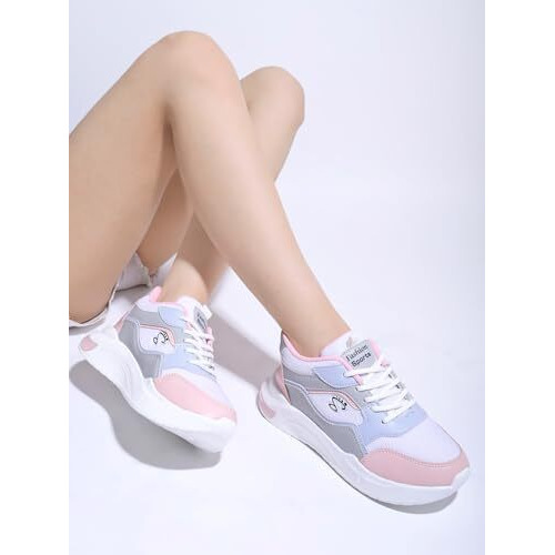 Shoetopia Girls Mp Pink Sneaker - 7 Uk (Girls-Mp-Pink)