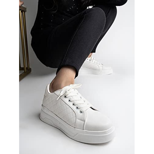 Shoetopia Girls A-36 White Sneaker - 6 Uk (Girls-A-36-White)