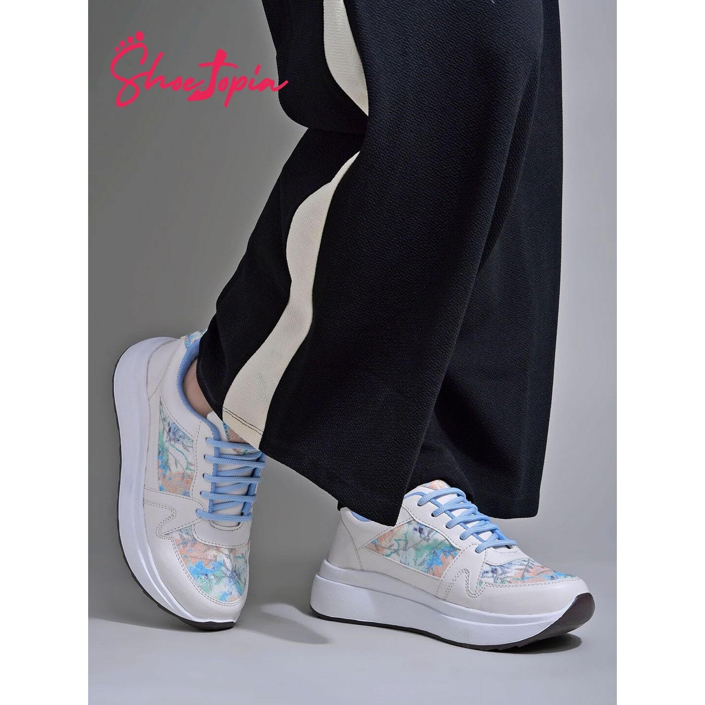Shoetopia Smart Casual Blue Sneakers For Girls-Eu39