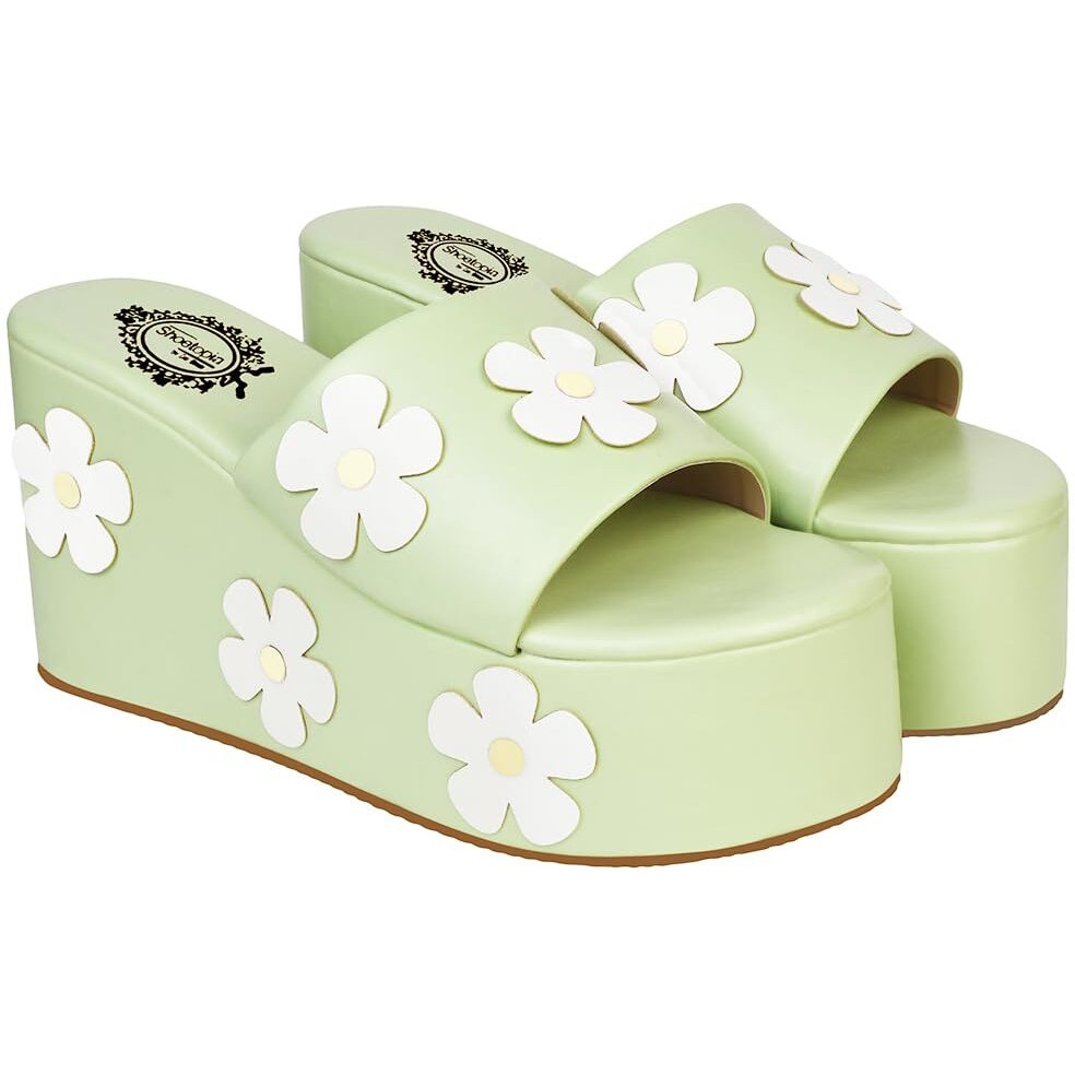 Shoetopia Women's Mesh Sandal (7 Uk) /Green