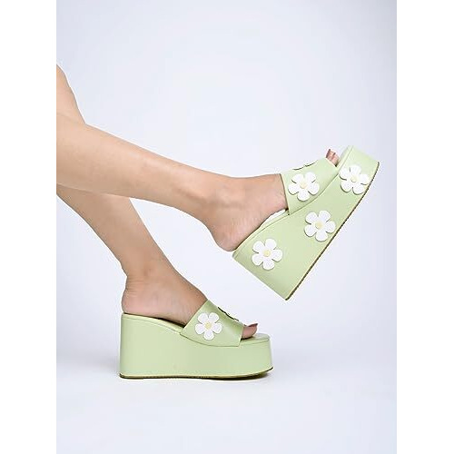Shoetopia Women's Mesh Sandal (7 Uk) /Green