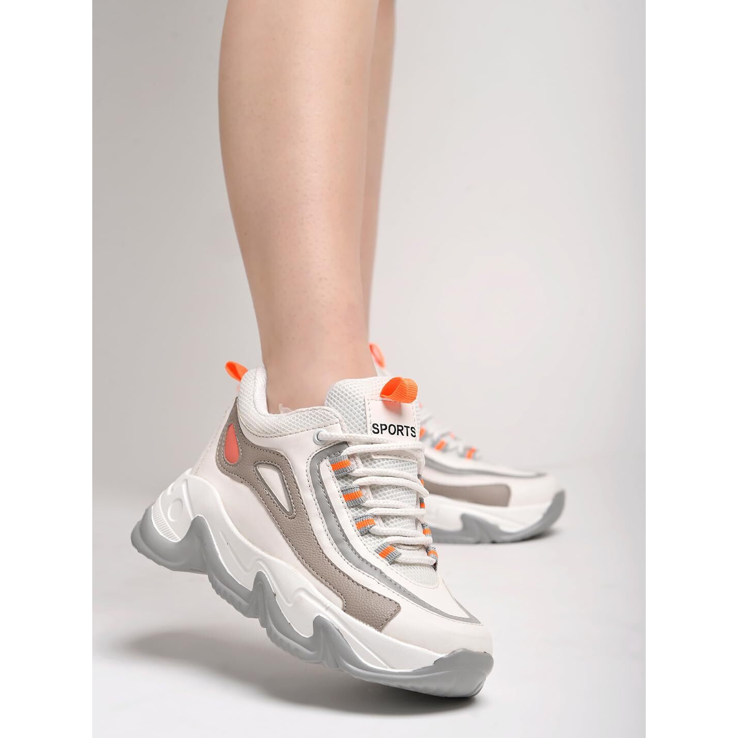 Shoetopia Women's Flat Sneakers White, 3 Uk