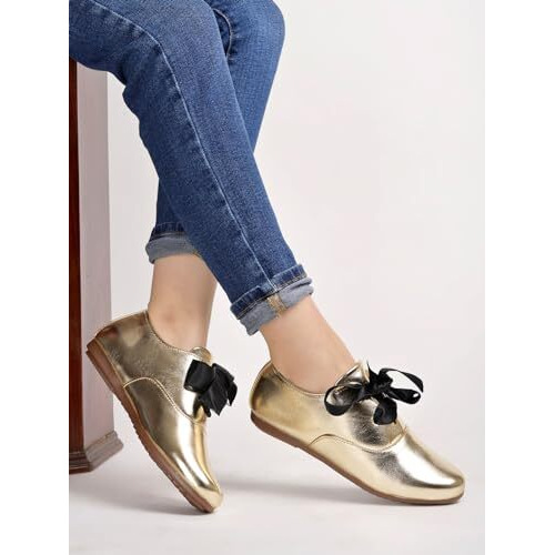 Shoetopia Girls Priya Golden Dress Shoe - 6 Uk (Girls-Priya-Golden)