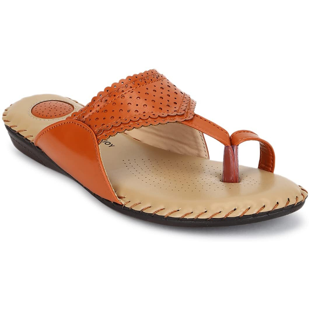 Ortho Joy Doctor Slippers | Soft Fancy Footwear For Women | Comfortable Chappal For Women Brown Color