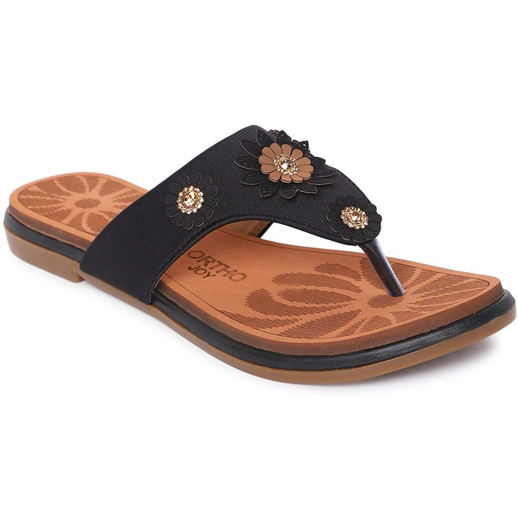 Ortho Joy Extra-Soft Doctor Slippers For Women, Black