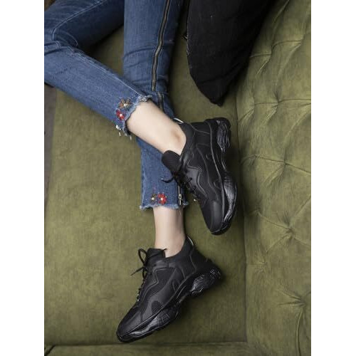 Shoetopia Girls Oscar Black Casual Shoe - 6 Uk (Girls-Oscar-Black)