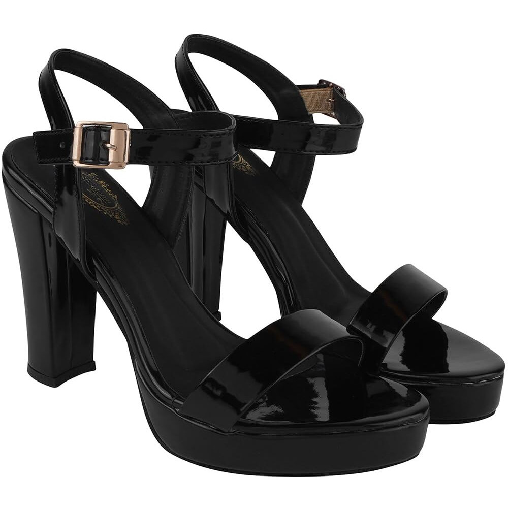 Shoetopia Women's Slip-On Sandal (6 Uk) /Black