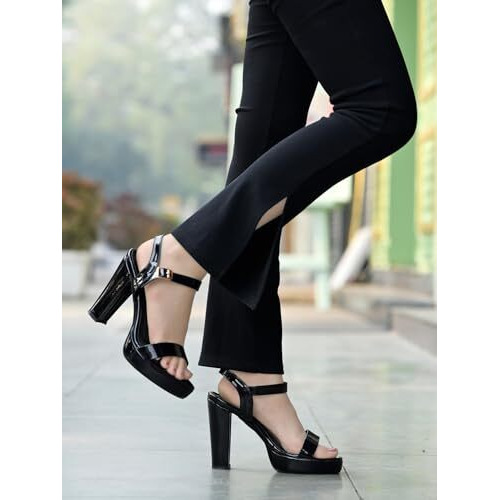 Shoetopia Women's Slip-On Sandal (6 Uk) /Black