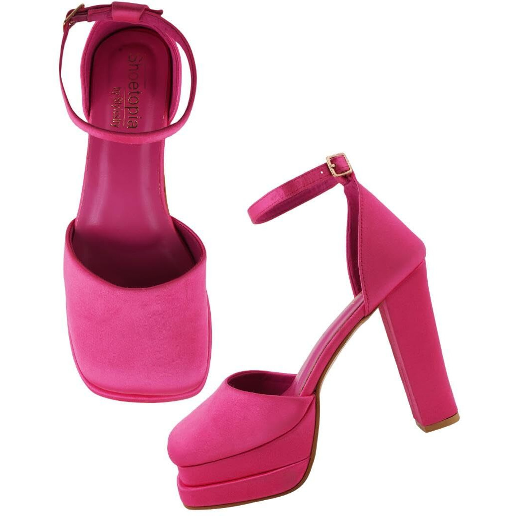 Shoetopia Women's Heeled Sandal-3 Kids Uk (Girls-Gift-Pink)-Eu36