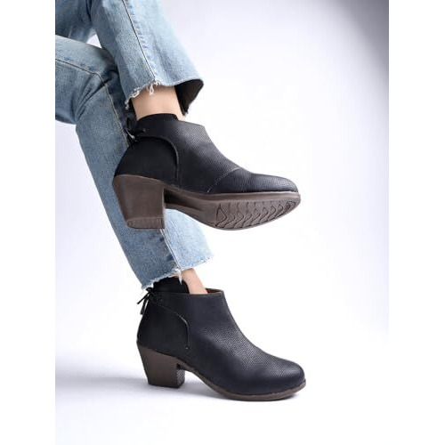 Shoetopia Girls Boot-Lace Black Ankle Boot - 8 Uk (Girls-Boot-Lace-Black)