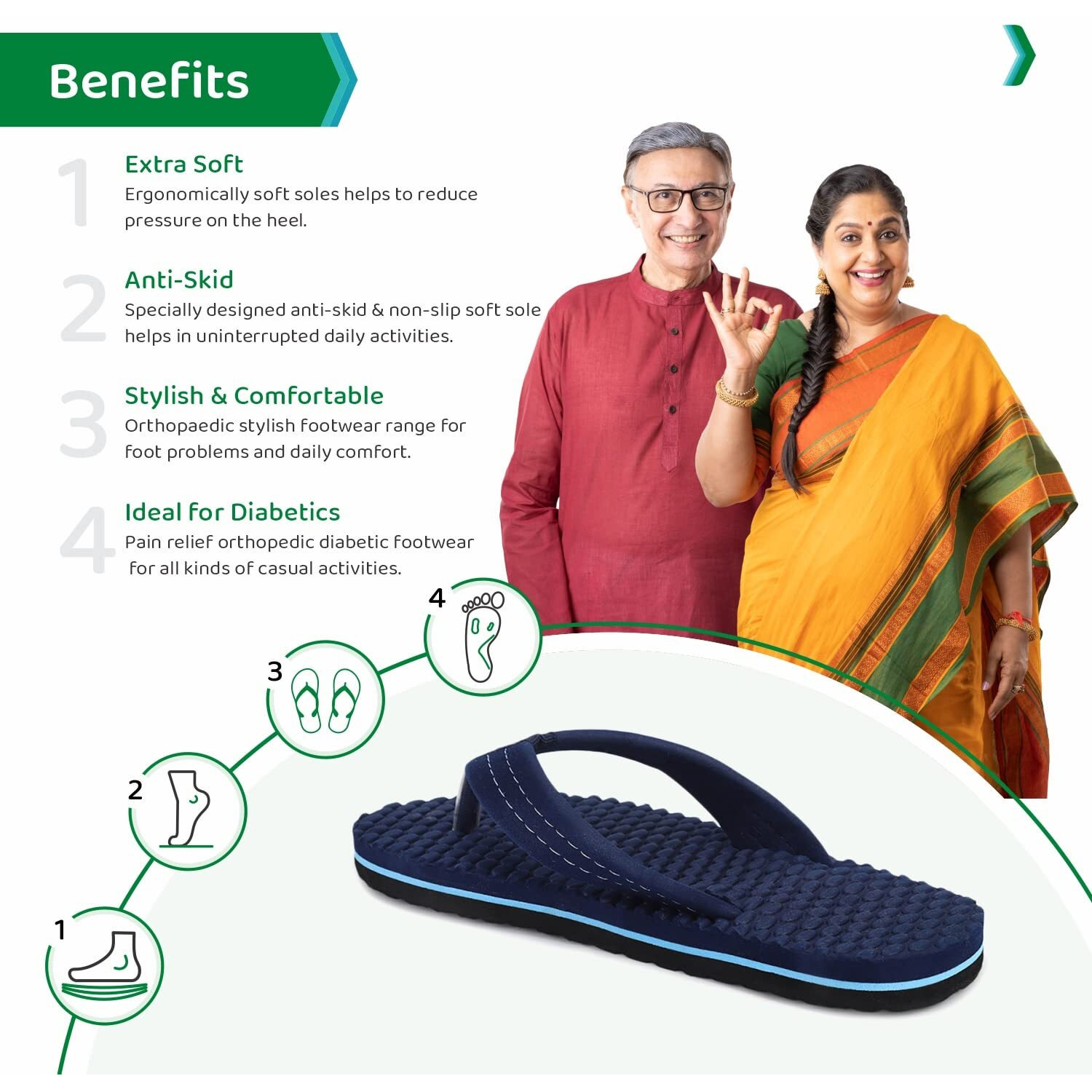 Ortho Joy Extra Soft Doctor Ortho Slippers || Regular Wear Slippers For Men